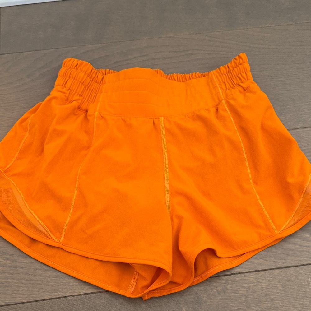 Lululemon Hottie hot high rise shorts orange